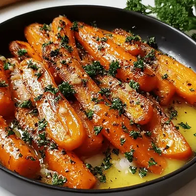 Honey Garlic Butter Roasted Carrots Recipe