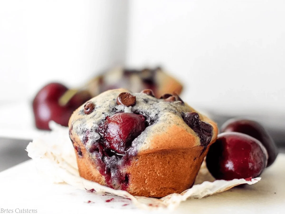 Irresistible Small Batch Chocolate Cherry Muffins - Featured Image