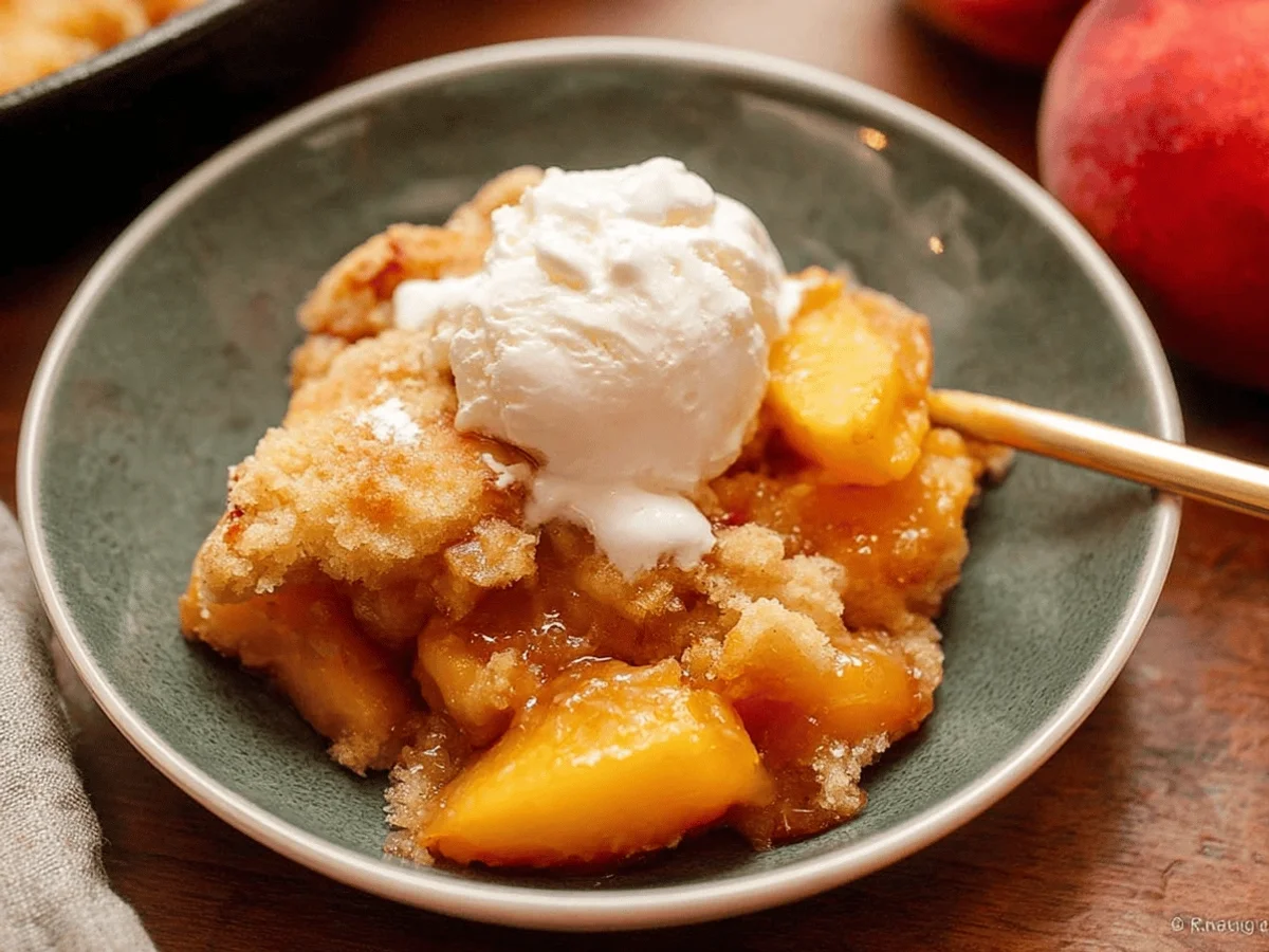 Irresistibly Fresh Peach Cobbler Recipe - Featured Image