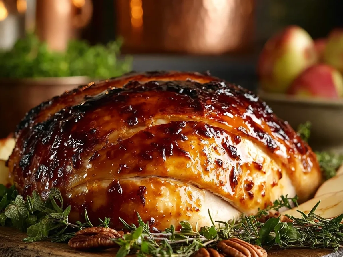 Juicy Apple Cider Glazed Turkey Breast - Featured Image