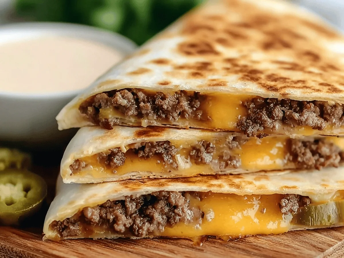 Juicy Blackstone Quesadilla Burger Recipe - Featured Image