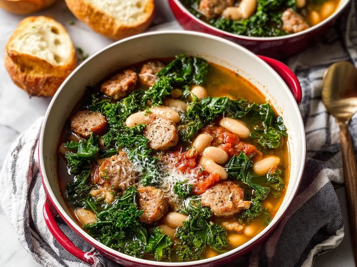 Kale, Turkey Sausage & White Bean Soup - Featured Image