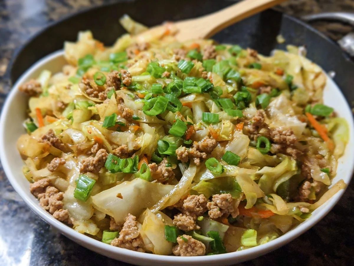 Keto Egg Roll in a Bowl - Quick & Healthy - Featured Image