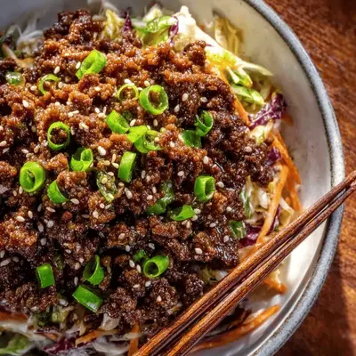 Korean Ground Beef & Slaw: Quick & Easy Weeknight Meal