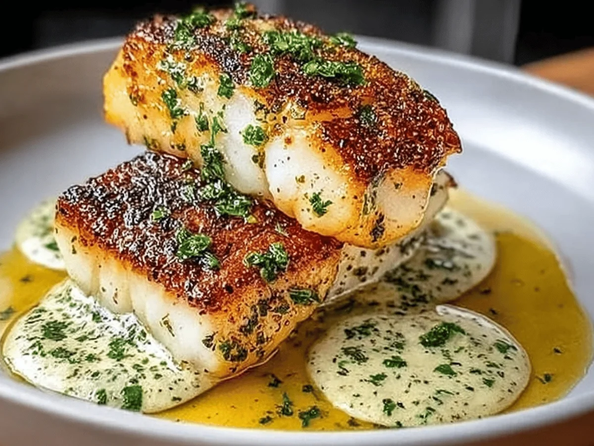 Lemon Garlic Butter Cod Recipe - A Light and Flavorful Dinner - Featured Image