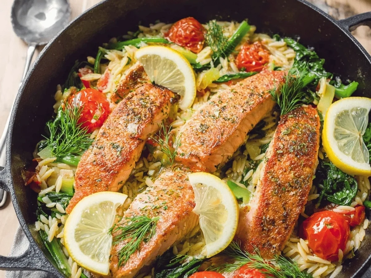 Lemon Salmon Orzo Skillet: A Quick Meal - Featured Image