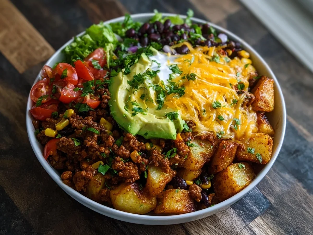 Loaded Potato Taco Bowl: Hearty, High-Protein Meal Prep - Featured Image