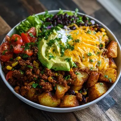 Loaded Potato Taco Bowl: Hearty, High-Protein Meal Prep