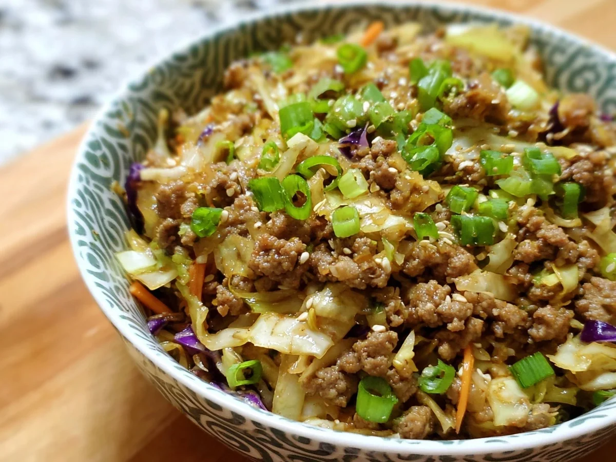 Low-Carb Egg Roll in a Bowl: Easy Chinese Dinner - Featured Image