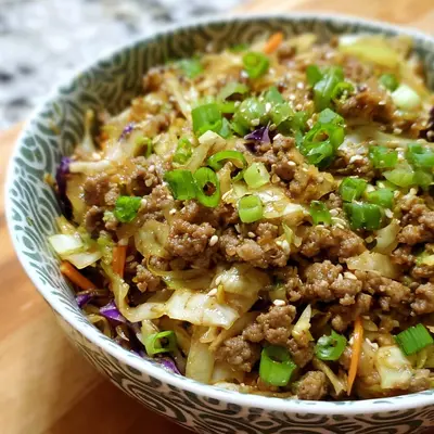 Low-Carb Egg Roll in a Bowl: Easy Chinese Dinner