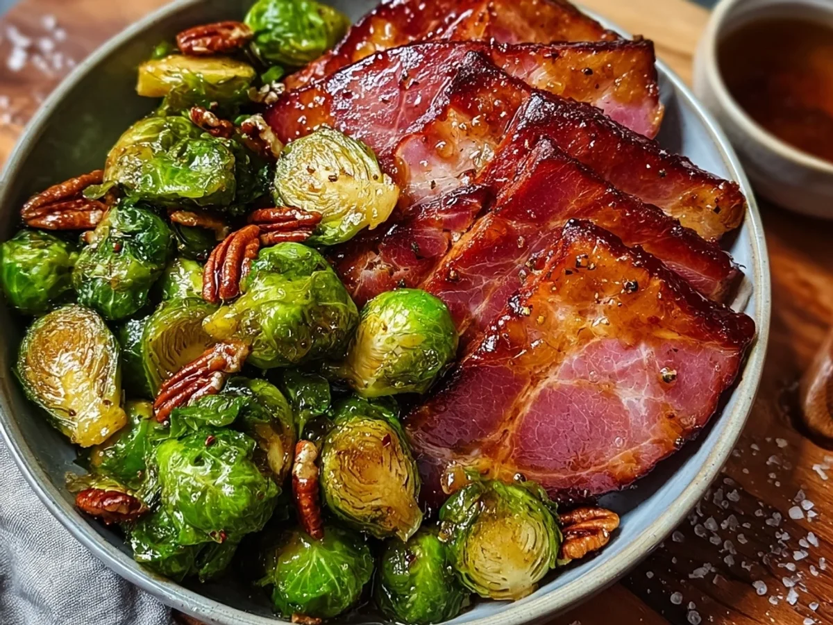 Maple Turkey Ham Brussels Sprouts: My Weeknight Winner - Featured Image