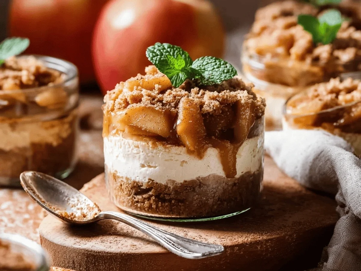 Mini No-Bake Apple Pie Cheesecakes - Featured Image