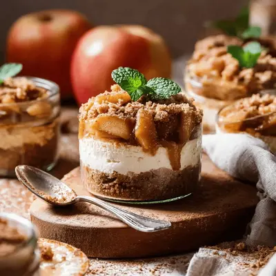 Mini No-Bake Apple Pie Cheesecakes
