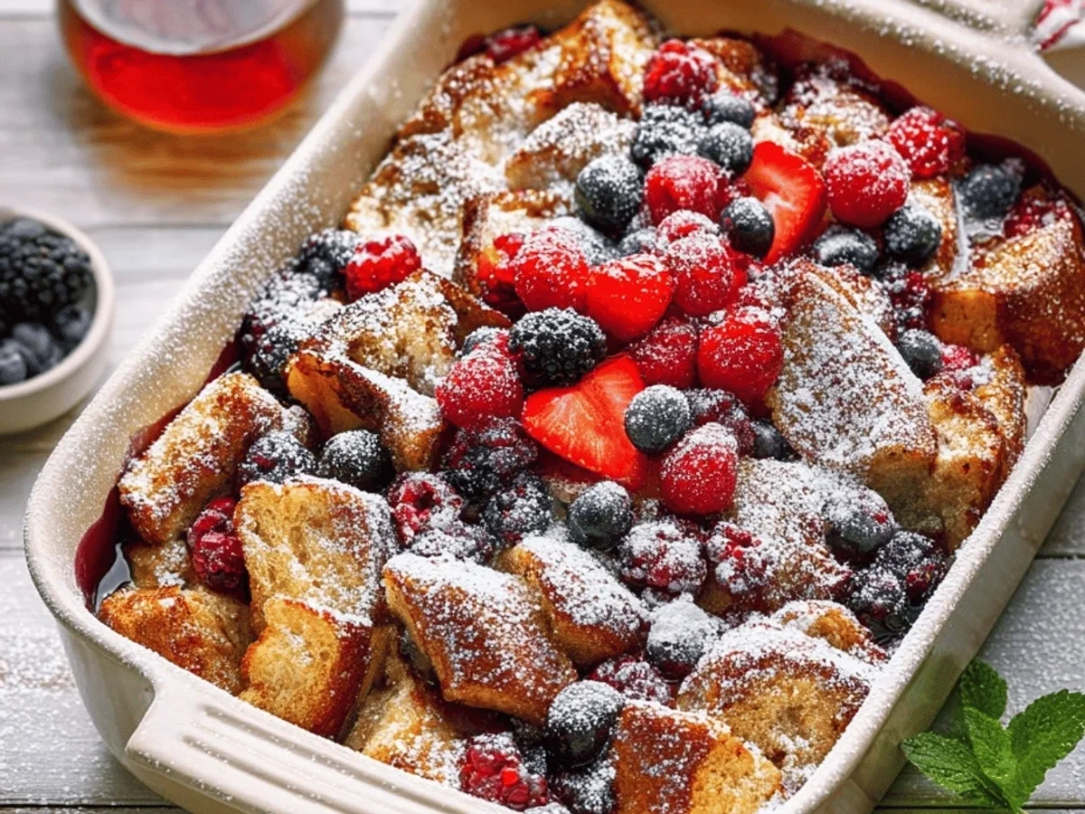 Mixed Berries Cream French Toast Bake: My Cozy Brunch Go-To - Featured Image