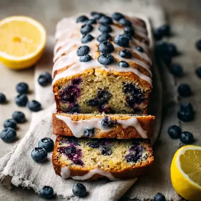 Moist Blueberry Zucchini Bread with Zesty Lemon Glaze
