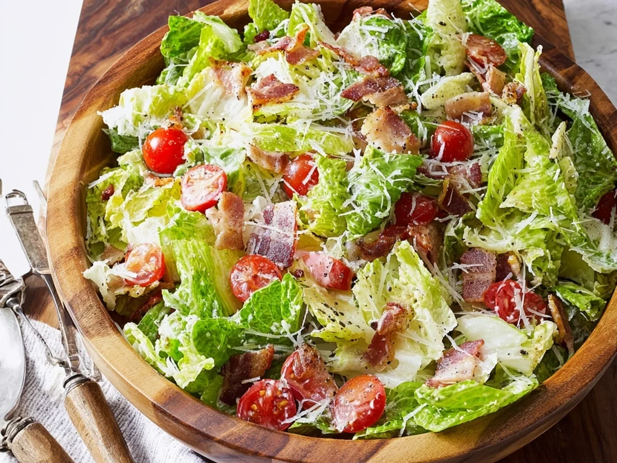 Mom's Classic BLT Caesar Salad: Crunchy & Tangy - Featured Image