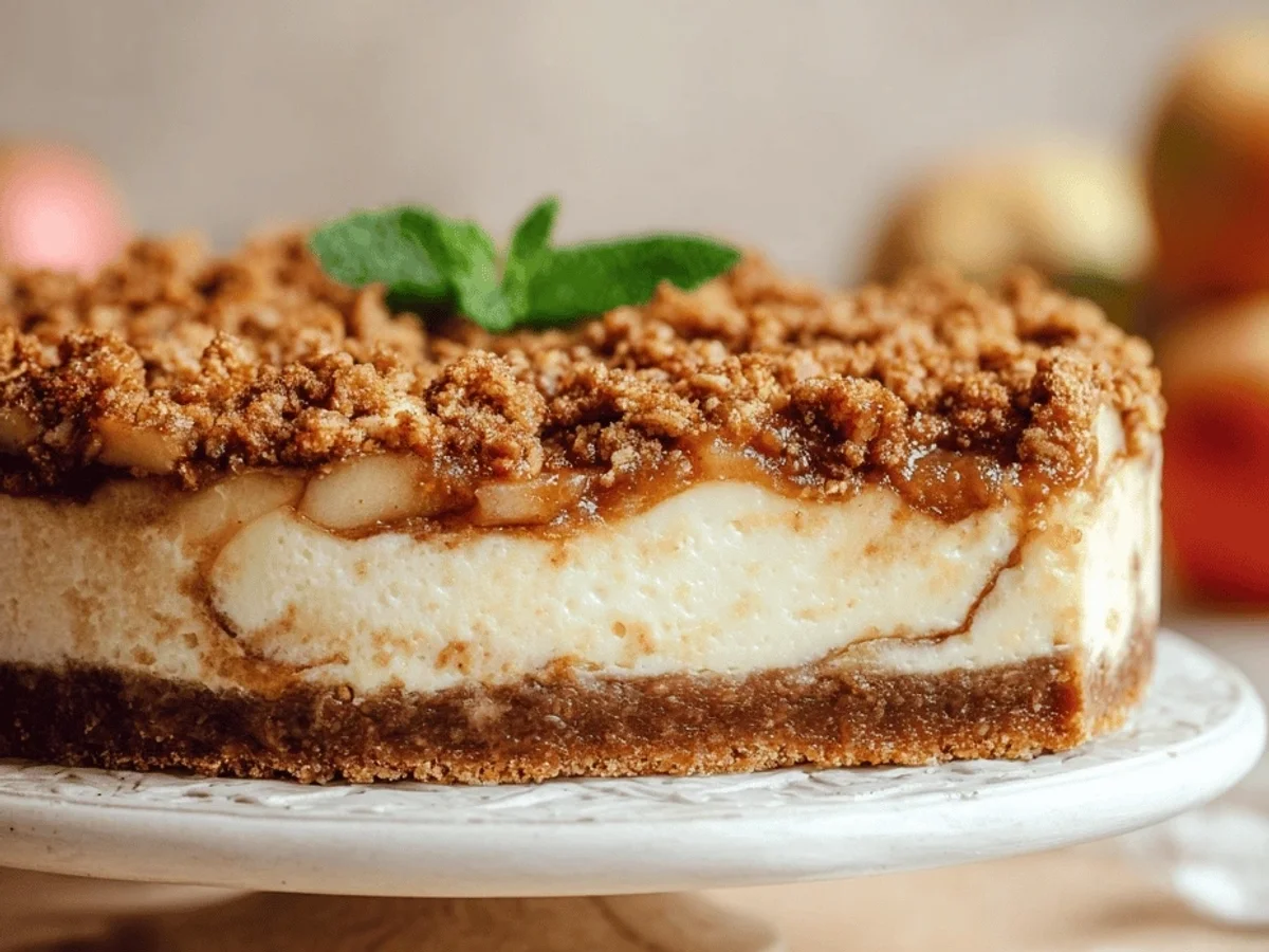 My Apple Crumble Cheesecake Recipe - Featured Image