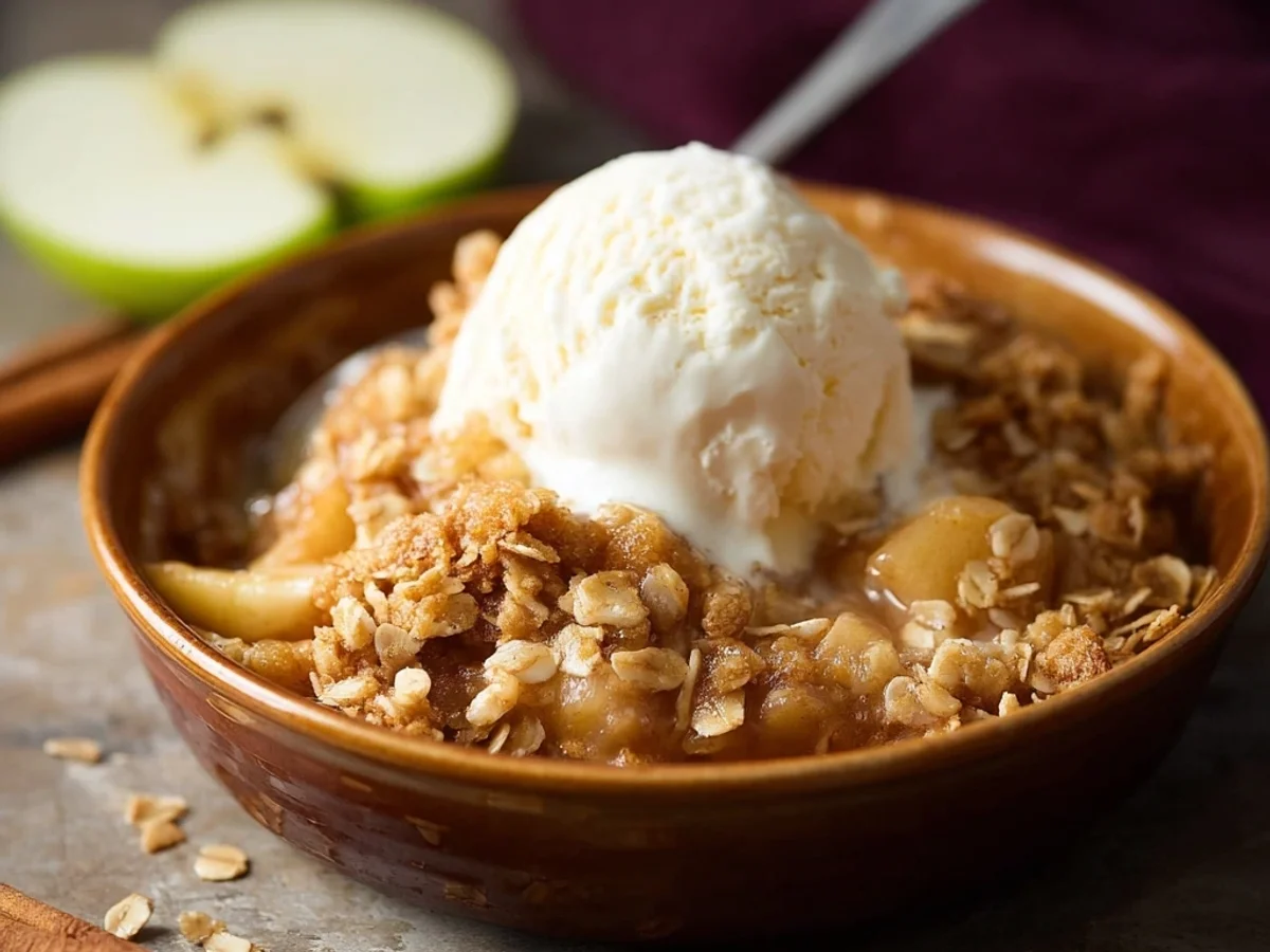Old Fashioned Easy Apple Crisp: Rustic Cinnamon Crumble - Featured Image