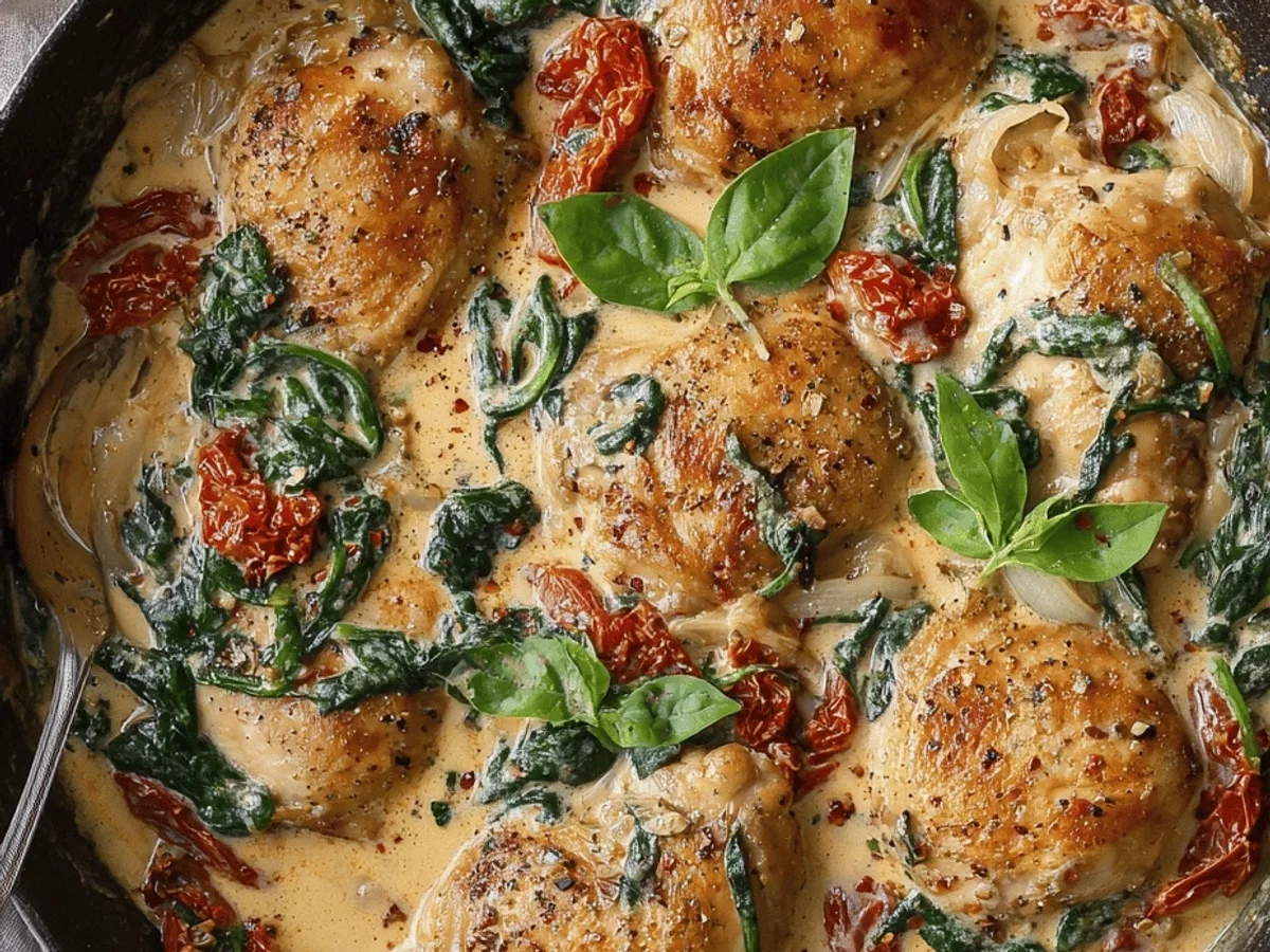 One Pan Tuscan Chicken Thighs: My Go-To Weeknight Magic! - Featured Image