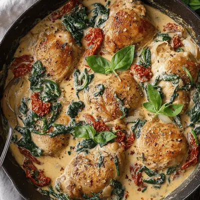 One Pan Tuscan Chicken Thighs: My Go-To Weeknight Magic!