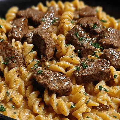 One Pot Creamy Spicy Steak Pasta Recipe