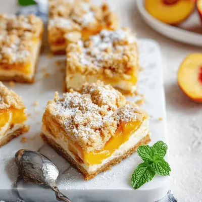 Peach Cobbler Cheesecake Bars: My Summer Dream Dessert!