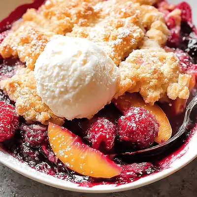 Peach Raspberry Cobbler - Simple & Delicious Recipe