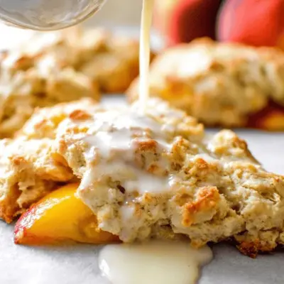 Perfectly Fluffy Peach Scones Recipe