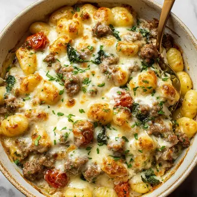 Pesto Sausage Gnocchi Bake: Easy Weeknight Dinner