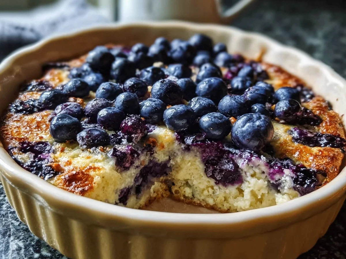 Protein Blueberry Cottage Cheese Bake - Featured Image