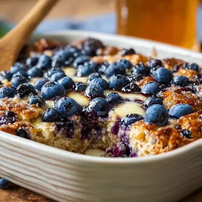 Protein-Packed Blueberry Cottage Cheese Breakfast Bake