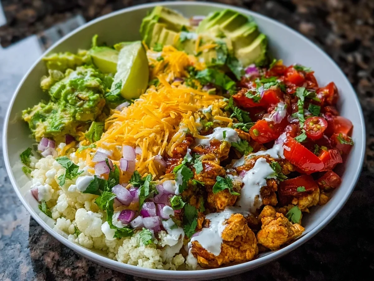 Protein-Packed Low Carb Burrito Bowl | Easy Meal Prep - Featured Image