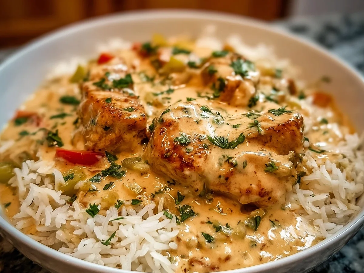 Protein Smothered Chicken & Rice Dinner - Featured Image