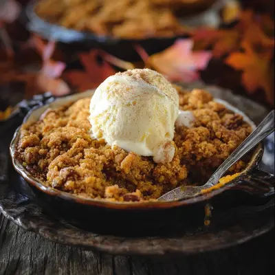 Pumpkin Pie Crisp: Rustic Streusel Topping