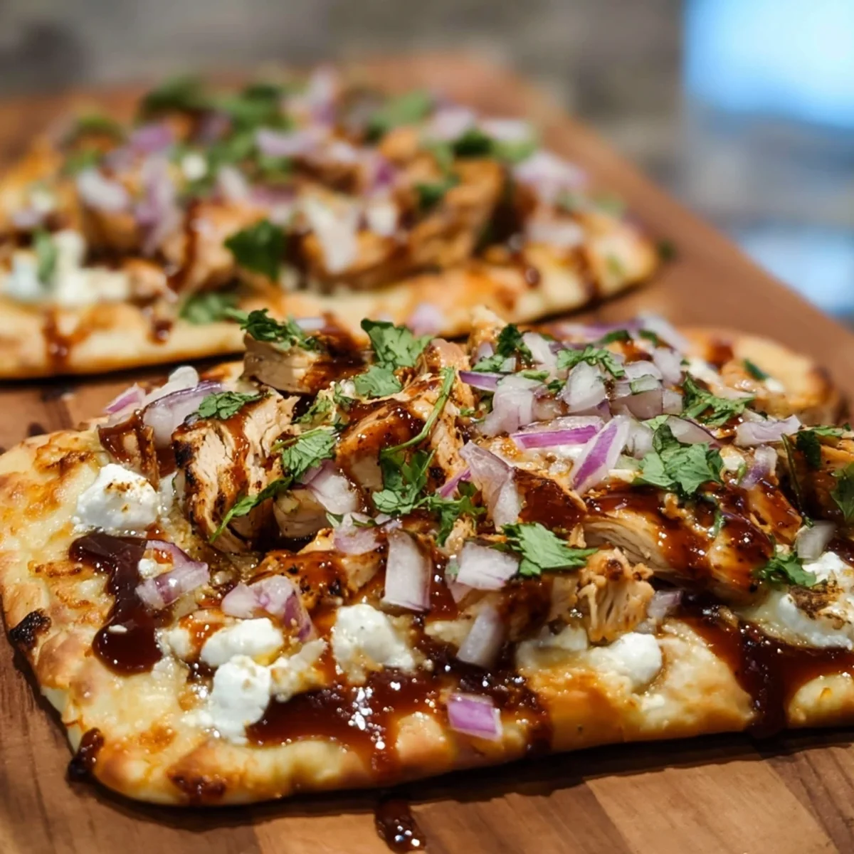 Quick BBQ Chicken Flatbreads (30g Protein)