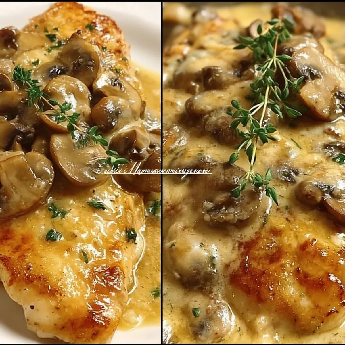 Quick Creamy Mushroom Asiago Chicken