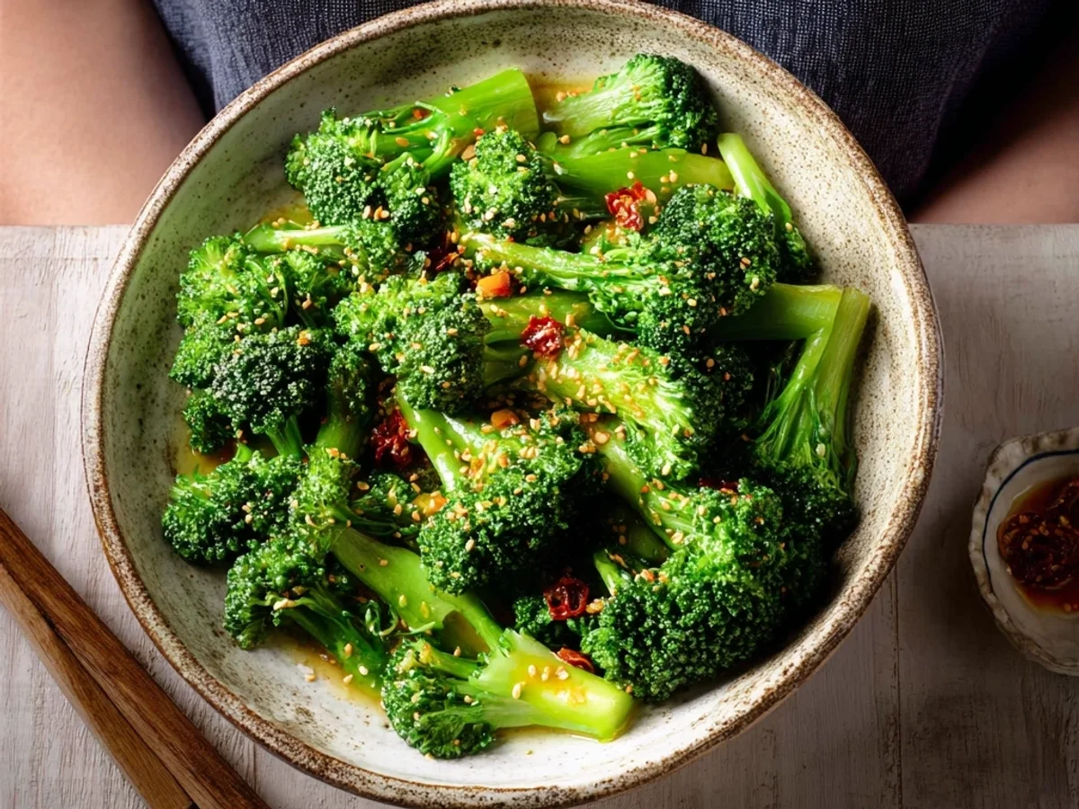 Quick Garlic Asian Broccoli Side Dish - Featured Image