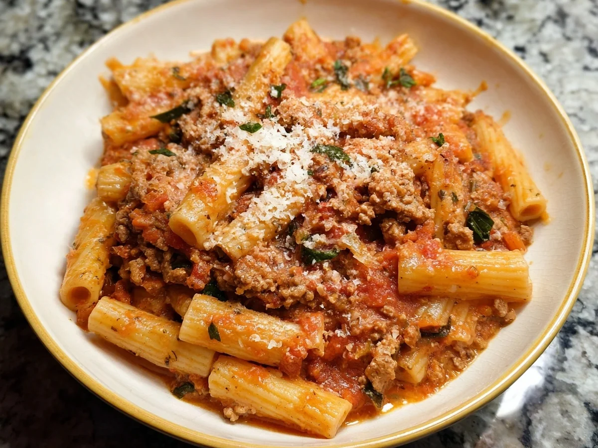 Quick Ground Turkey Pasta Dinner - Featured Image