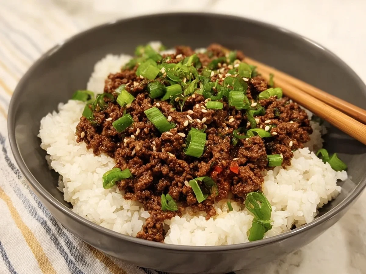 Quick Korean Ground Beef Bowl for Weeknights - Featured Image