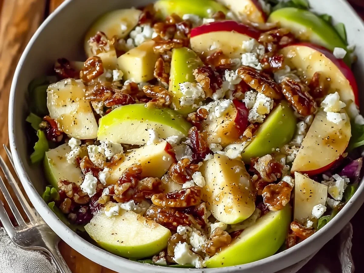 Refreshing Apple Salad: Crisp Greens & Tangy Dressing - Featured Image