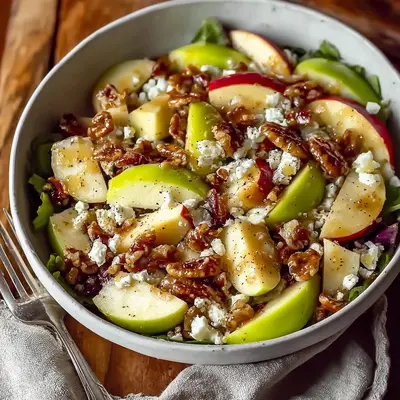 Refreshing Apple Salad: Crisp Greens & Tangy Dressing
