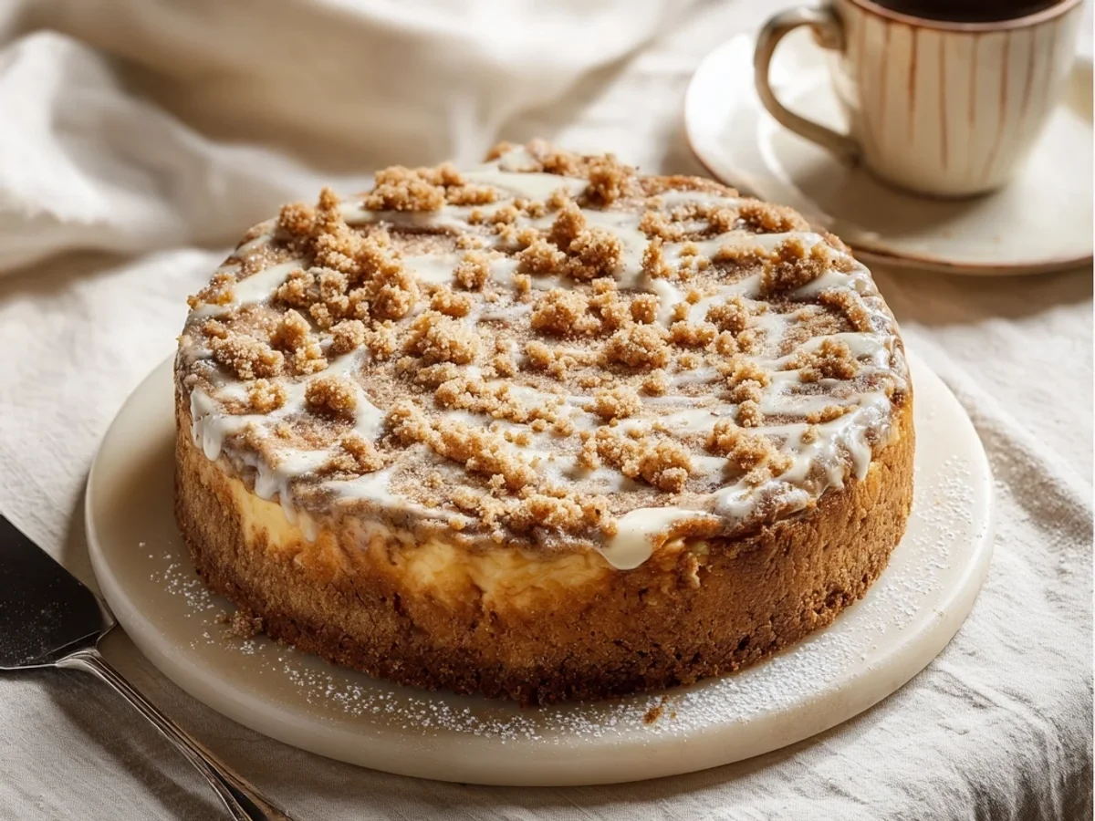 Rich Coffee Cake Cheesecake Recipe: Swirl & Crumble - Featured Image