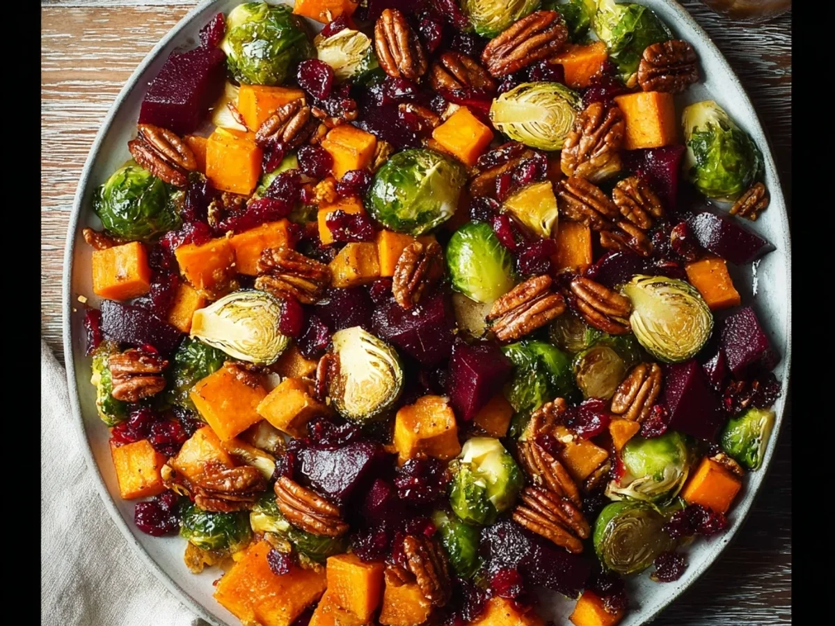 Roasted Winter Vegetable Salad with Lemon Dressing - Featured Image