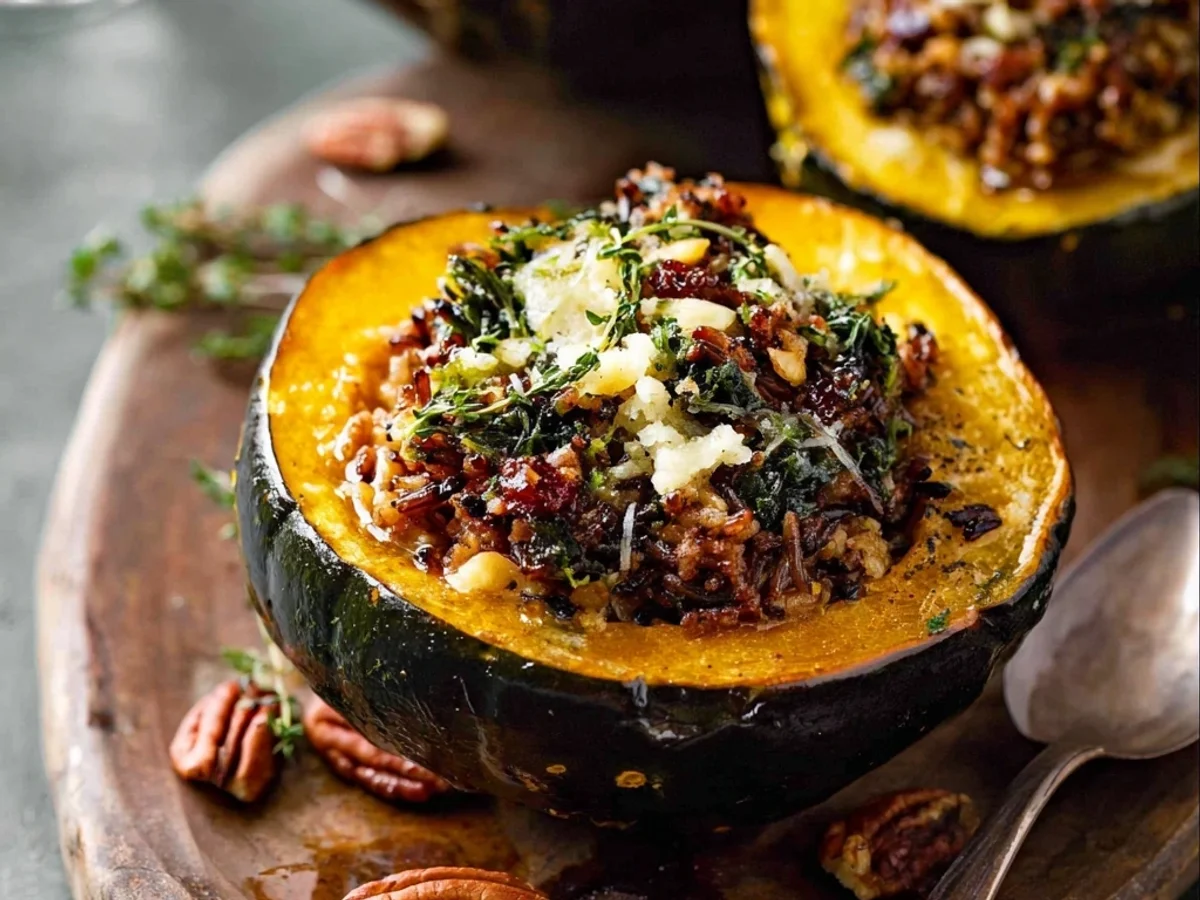 Rustic Beef Sausage Stuffed Acorn Squash: A Hearty Dinner - Featured Image