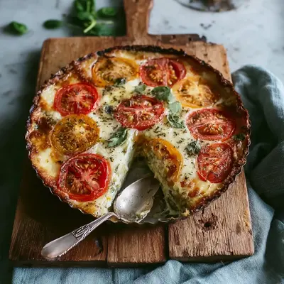 Rustic Crustless Southern Tomato Pie: A Summer Delight