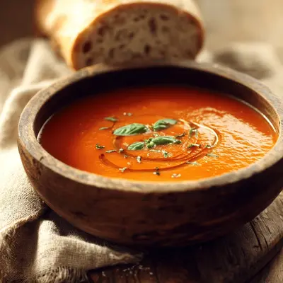 Rustic Roasted Homemade Tomato Soup
