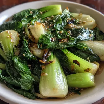 Sautéed Bok Choy with Garlic & Ginger - Easy Asian Side