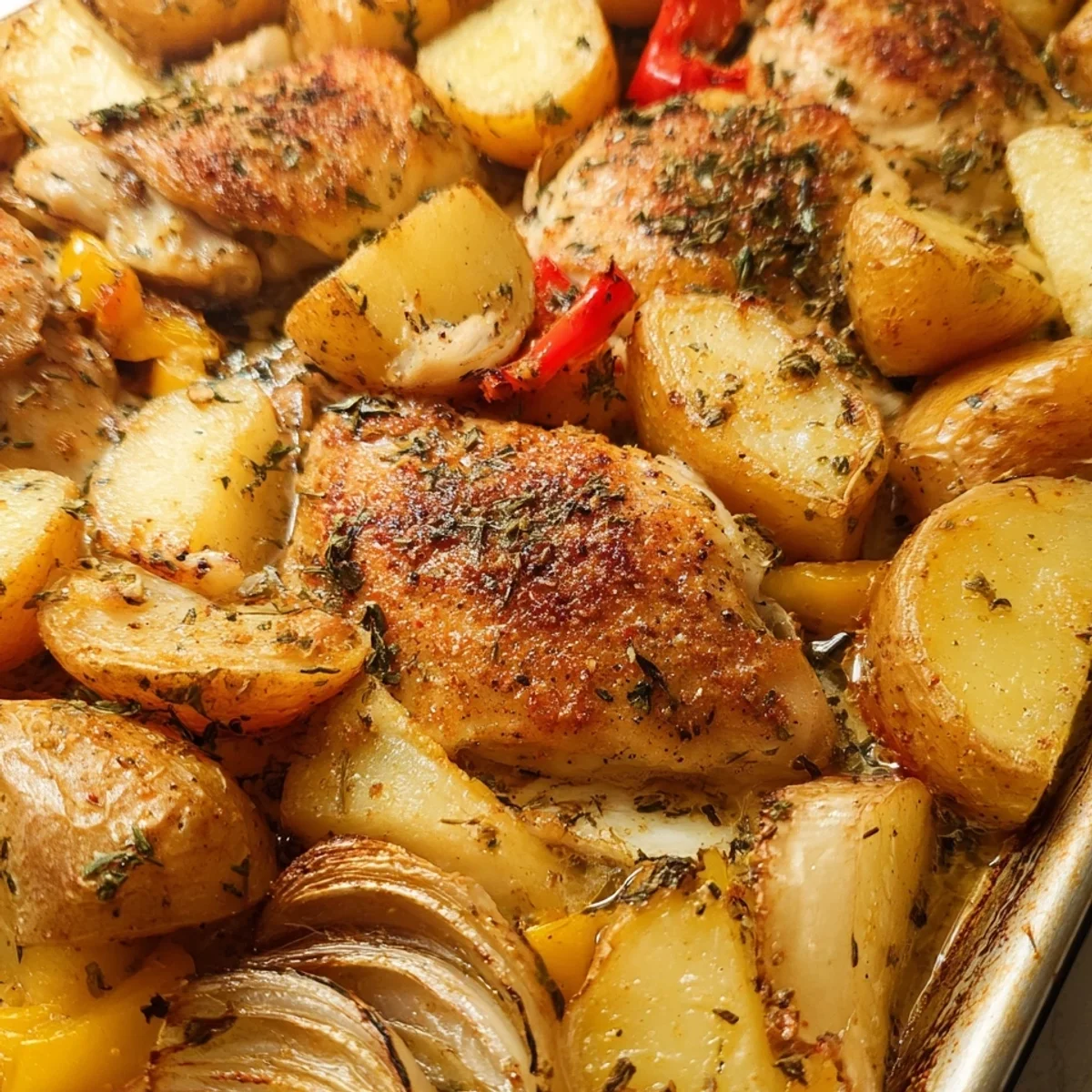 Sheet Pan Baked Chicken and Potatoes Recipe