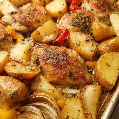 Sheet Pan Baked Chicken and Potatoes Recipe