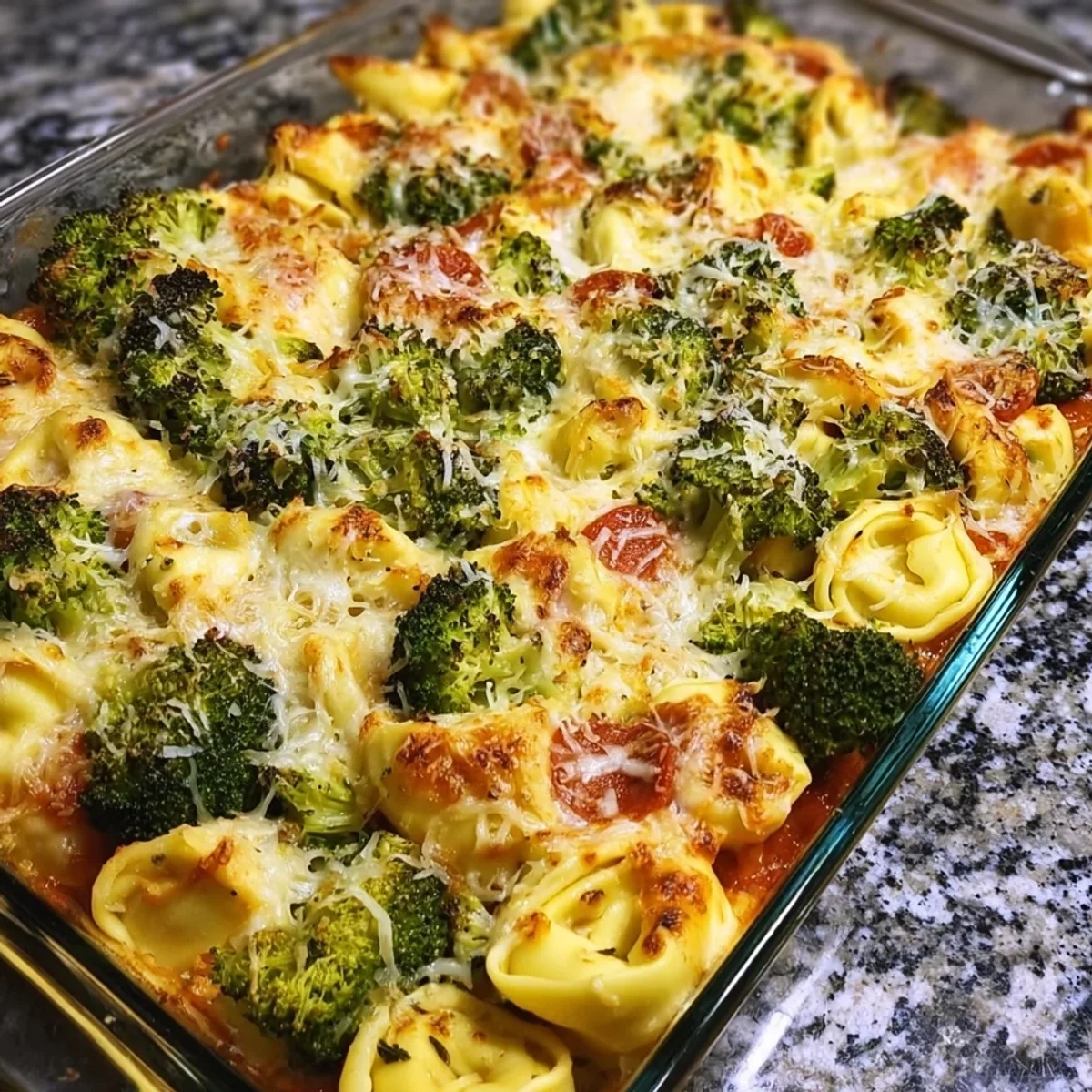 Sheet Pan Broccoli Tortellini Bake